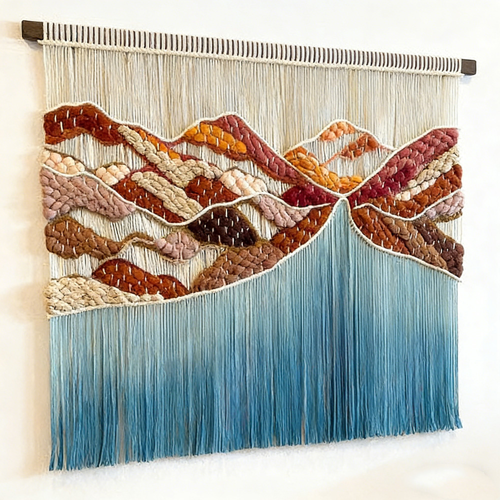 งานฝีมือมาคราเม่แขวนผนังจากโรง - Home Textiles Direct บทวิจารณ์และราคา