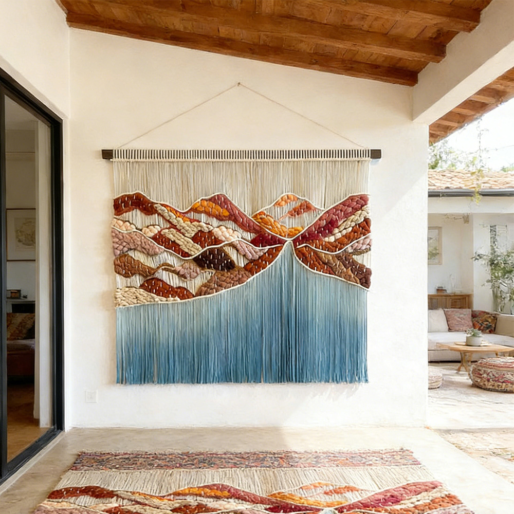 งานฝีมือมาคราเม่แขวนผนังจากโรง - Home Textiles Direct บทวิจารณ์และราคา