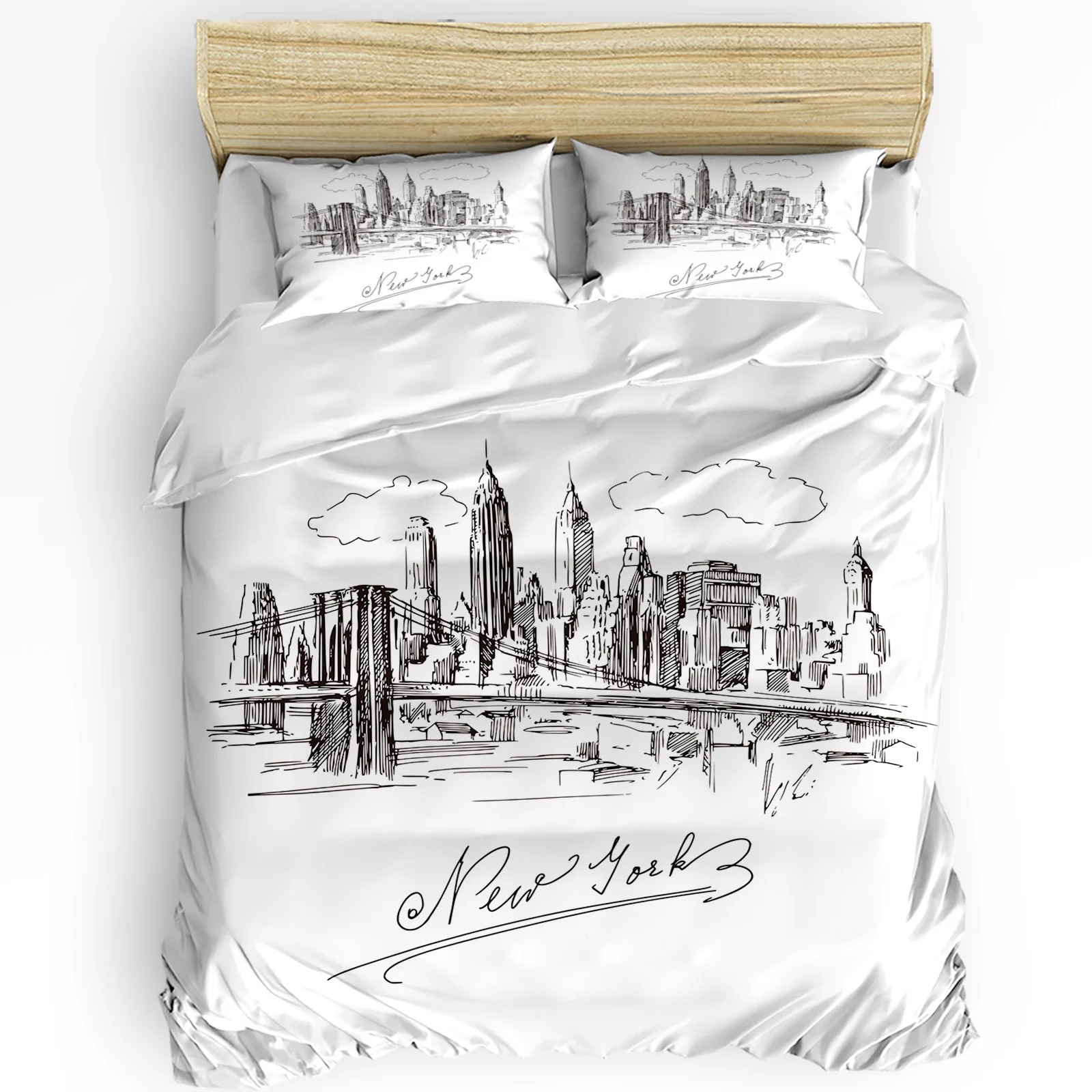 ชุดเครื่องนอนลาย New York Sket - Home Textiles New York บทวิจารณ์และราคา
