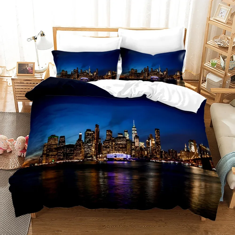 ชุดเครื่องนอนลายวิวกลางคืนเมือ - Home Textiles New York บทวิจารณ์และราคา