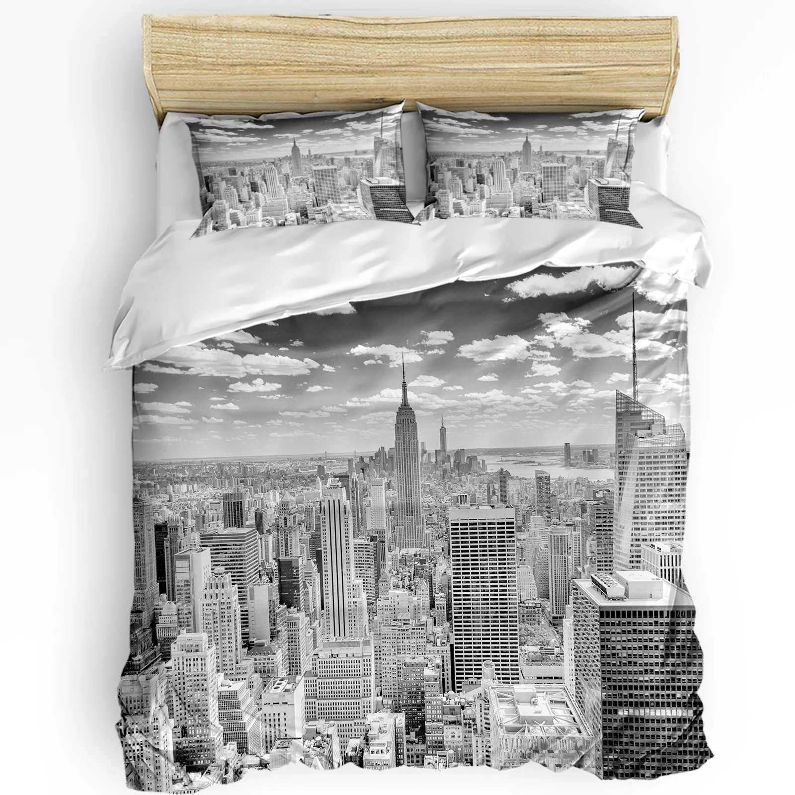 ชุดเครื่องนอน 3 ชิ้น สีเทา ลาย - Home Textiles New York บทวิจารณ์และราคา