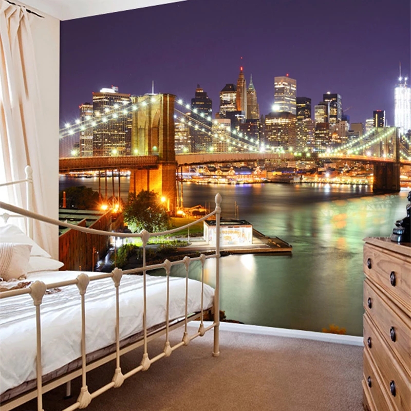 ภาพจิตรกรรมฝาผนัง 3D แบบปรับแต - Home Textiles New York บทวิจารณ์และราคา